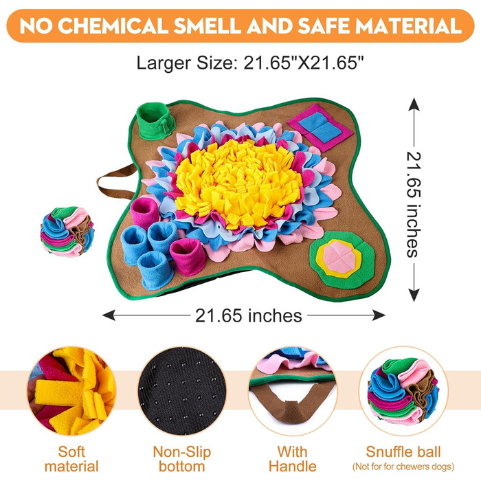 Інтерактивна килимок-головоломка для собак, килимок з соняшниками, сприяє природному харчуванню