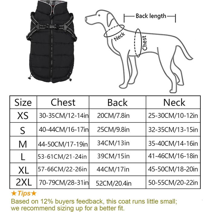 Водонепроникний теплий зимовий одяг для собак, розмір M (довжина спини 34 см), колір зелений. Підходить для маленьких собак, цуценят, для прогулянок на вулиці. З коміром та блискавкою.