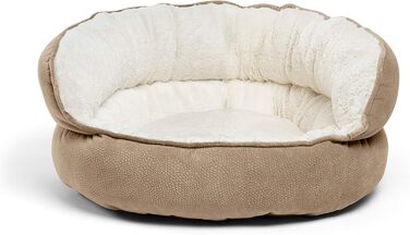 Ортопедичне ліжко для котів і собак Pet Throne, з високим бортиком, колір пшениця, розмір Mini