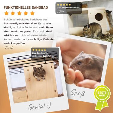 Преміум пісочник для хом'яків, мишей, щурів та дегу Nagergaleria® з унікальною системою збору бруду