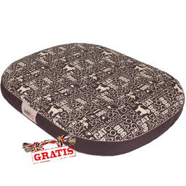 HobbyDog OVAL MOWNAP5: Лежанка для собак овальної форми, лежанка-рушник, матрац для собак, подушка для собак, лежанка для собак, місце для відпочинку (4 розміри) (L (87 x 68 см))