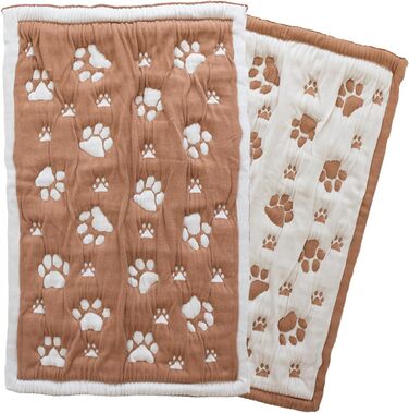 Килимок для собак та котів PetMat з органічної бавовни, 40,6 x 61 см, двосторонній, безшовний, м'який 3D-в'язаний, для лежанок, бежевий