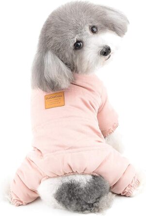Зунеа: Теплий зимовий костюм для собак, флісова підкладка, теплий одяг для цуценят, рожевий XL