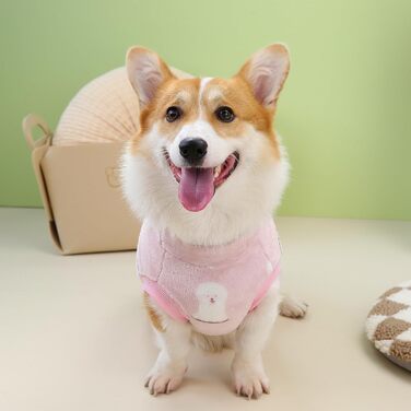 Теплий флісовий піджак для собак Zunea, 4XL рожевий: коргі, такса, джек рассел, для холодної погоди