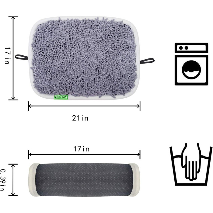 Килимок для собак, розвиваючий, для нюхання, миючий, нековзний, 43 x 53 см, сірий
