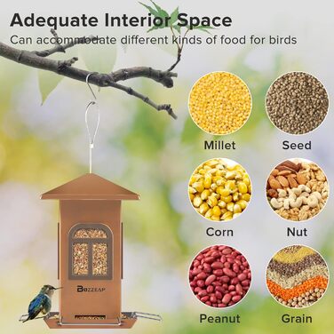 Годівниця для птахів у сад/на балкон: стійка до погодних умов, для дикої природи
