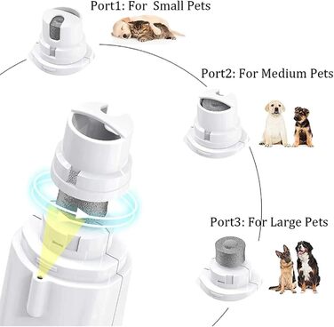 Електричний обрізчик кігтів для собак 2-в-1 з LED-підсвічуванням Krallenschleifer, для собак великих, середніх та малих порід