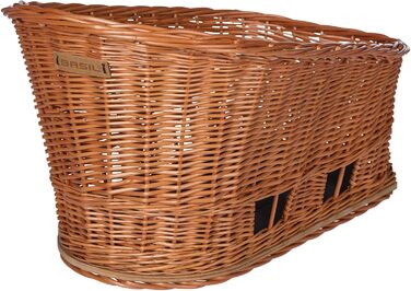 Кошик для собак Basil Pasja MIK L, 38 л, задня частина, ручної роботи з лози, знімний, з адаптерною платформою MIK, знімний, з килимком, для велосипедних подорожей з собакою