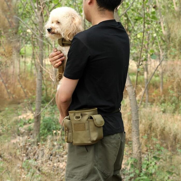 Сумка для тренування собак DONGKER, водонепроникна, з 2 кишенями, бежева