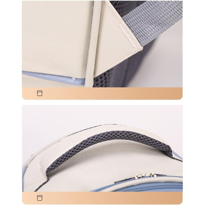 Транспортна сумка для собак | Сумка-переноска з регульованими ремінцями, для цуценят - для подорожей, піших прогулянок, авто, відпочинку на природі, громадського транспорту, подорожей та кроликів (блакитна)