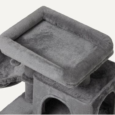 Комплекс для котів Amazon Basics з кігтеточками та будиночком, сірий, 79 см (H), середній, сертифікат FSC