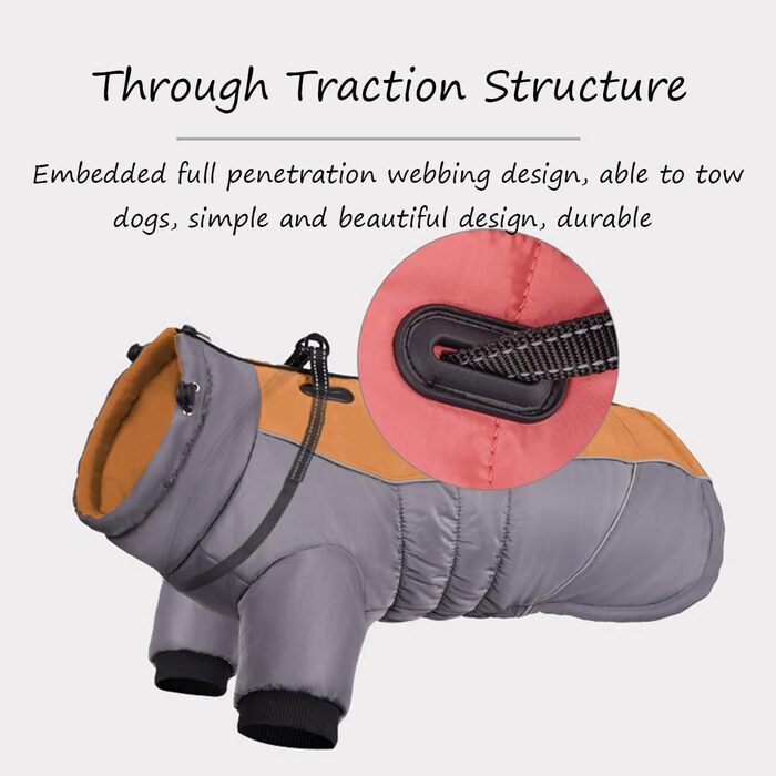 Футушок для собак FUNAT: теплий зимовий жилет, водонепроникна куртка для середніх та великих собак, блакитний