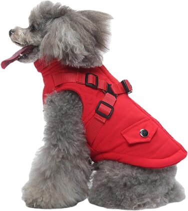 Зимова куртка для собак Huiba: тепла, водонепроникна та вітронепроникна, червона, XL