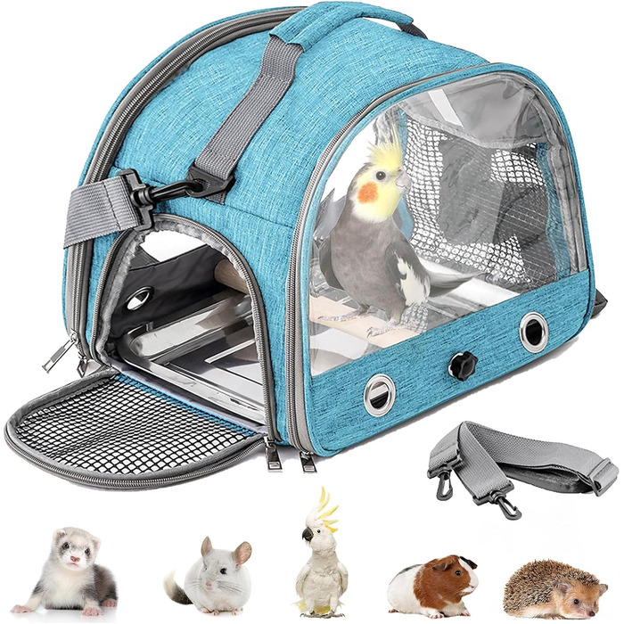 Транспортна сумка для птахів Vogel з підставкою та підносом з нержавіючої сталі, рюкзак для птахів, переносний клітка для малих птахів