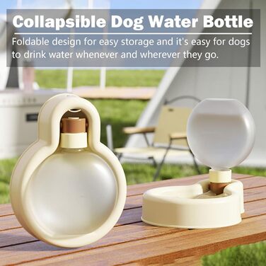Водяна пляшка для собак, портативна годівниця для води, витокозахисна, 500 мл, білий пластик