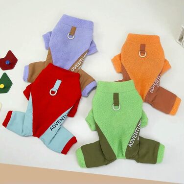 Піжама для собак, теплий зимовий одяг, термопіжама для маленьких собак, комбінезон, модна одяг для домашніх тварин, червоний колір, розмір XL