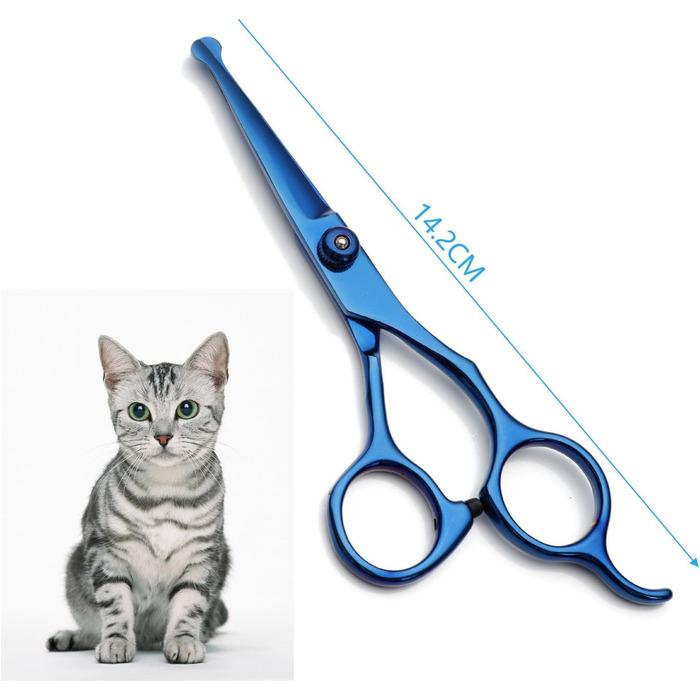 Професійна 5-в-1 фен для грумінгу собак: ножиці з нержавіючої сталі, безпечні закруглені кінці, прямі та філігранні ножиці, ножиці для стрижки шерсті та зубів, гребінець