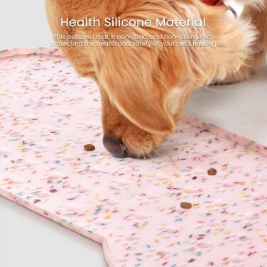 Нековзна килимок для годування домашніх тварин, силіконовий, товстий, вологостійкий, з піднятим бордюром, для цуценят, кошенят, собак та котів, 81x41 см