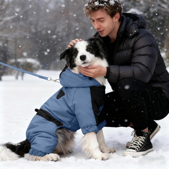 Зимовий теплий костюм для ляльки (43 см) з капюшоном, 4 ноги