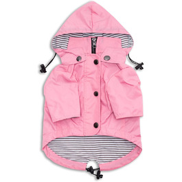 Дощовик для собак Ellie Dog Wear з блискавкою, кишенями та світловідбивачами, знімний капюшон, розмір M, преміум якість