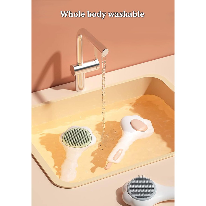 Щітка для котів та собак, видалення підшерстка, швидке прибирання, рожева