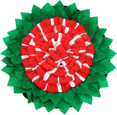 Килимок для собак Naglreia - інтелектуальна іграшка для приховування корму, міцний, інтерактивний, сприяє природному пошуку їжі, миється, не слизький, 50*50 см (зелений/червоний)