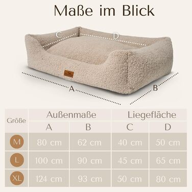 Ортопедичне ліжко для собак Teddy - Корзина для собак, що можна прати - Ергономічний диван для собак з знімним матрацом - Сертифікат OEKO® TEX & Виготовлено в ЄС - Для собак маленьких, середніх та великих порід (L) (Колір Greige, XXL (120x82 см))