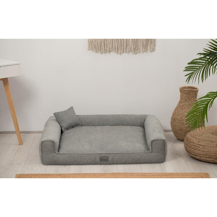 Килимок для собак Sofi Grosse - зручний лежак для середніх та маленьких собак. Лежанка з поліуретану, миється, м'яка, довговічна, стійка до зношування та розривів (XXL, 130x100 см, сірий)