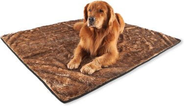 Водонепроникна плед-ковдра для домашніх тварин PAW BRANDS, 152x127 см, мікрозамша, штучне хутро, машинне прання, для великих собак і котів, червоно-коричнева