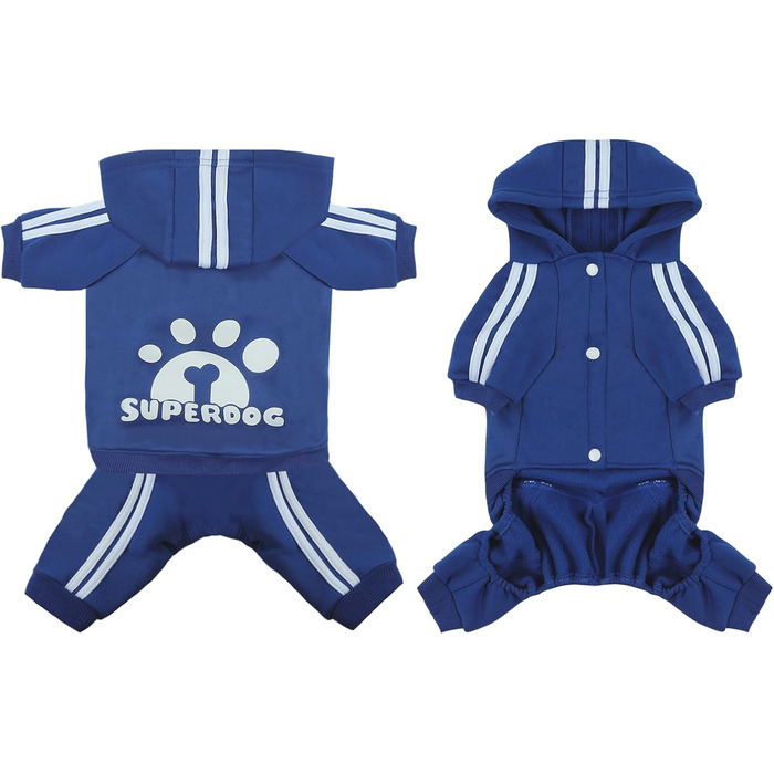 Світшот для собак LONTEPET, теплий зимовий костюм для маленьких собак та цуценят, бавовна, розмір XL-XXL, блакитний