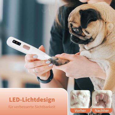 Професійний триммер для догляду за лапами PawTrim Pro з LED-підсвічуванням, акумуляторний, для собак та котів