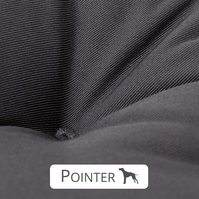 Pointer ортопедичний лежак для середніх собак 70x60 см, антрацит, міцний і без запаху, пральний до 95°C, для дому та вулиці, Німеччина