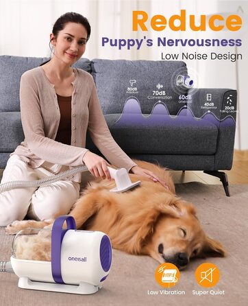 Пилгопоглинач для дому Oneisall з щіткою, потужність 12000Pa, видаляє шерсть тварин, 4 насадки