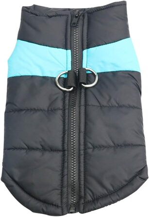 Теплий водонепроникний одяг для собак Idepet: куртка-мантія для маленьких, середніх та великих собак, котів. Розмір M, колір блакитний. Підходить для весни, осені та зими.