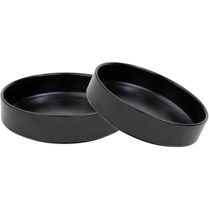 Котловий набір з кераміки для котів та кошенят (чорний), 15 x 4 см