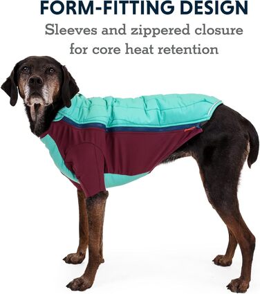 RUFFWEAR Powder Hound утеплена собача куртка, водо- та вітрозахисна, зимовий флісовий комбінезон для собак, бірюзова, розмір L