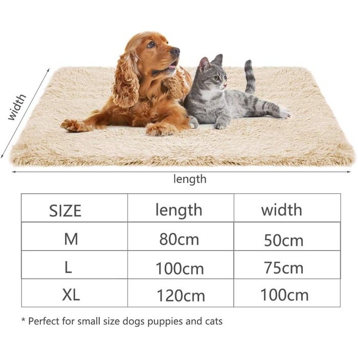 М'яка ковдра для собак та котів: флісова підстилка для тварин, 75 x 100 см (Бежева)