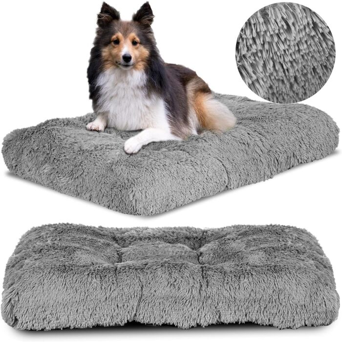 Крісло-ліжко для собак середніх порід King Dog, 80x60 см, сіре. М'яке, комфортне, з антиковзною підкладкою.