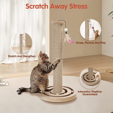 Інтерактивне котяче іграшкове комбо Nobleza 3 в 1: котячий дряпка, масажер та іграшка для дому