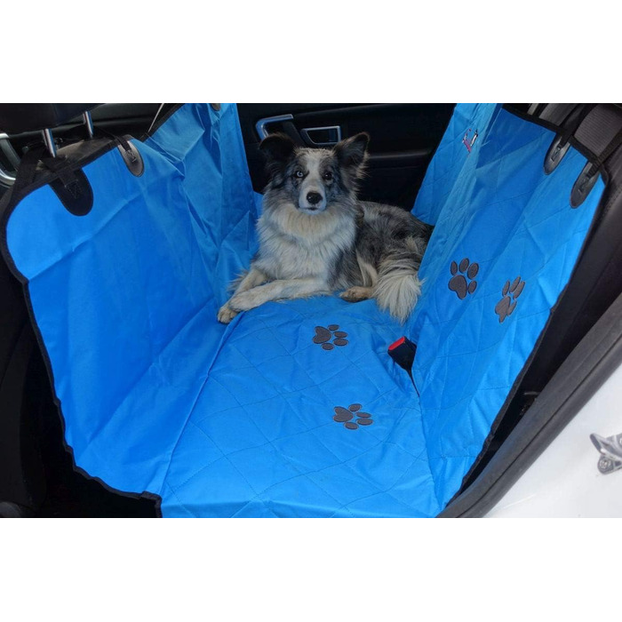 Callieway Автоковдра для собак, плед для пікніків з м'якими лапками (блакитний)