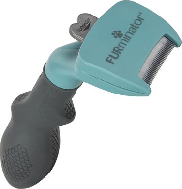 FURminator для котів S, для довгошерстих порід - скребок для вичісування підшерстка, екологічна упаковка
