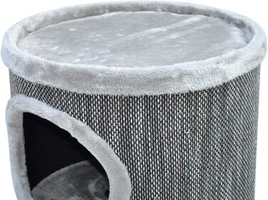 Nanook Котячий когтеточка-вежа 100 см XL, 40 см Ø, великі отвори, сіра, стійка