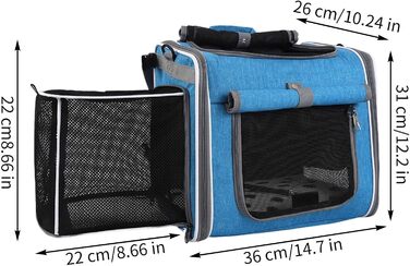 Корзина для собак на велосипеді – сумка-переноска, рюкзак з вентиляцією, регульована переноска для прогулянок та подорожей