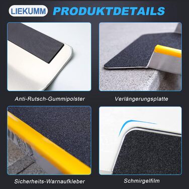 LIEKUMM Рампа для підйому мотоцикла, 180 см, 300 кг, алюміній, складна, для ATV, мотоцикла, велосипеда, авто