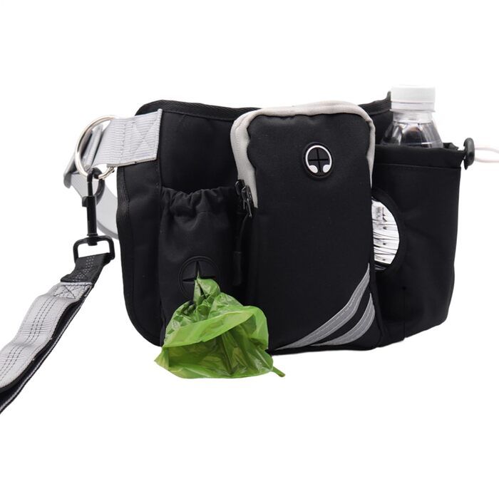 Сумка для собак, дихаюча, з регульованим поясом та кишенями на блискавці, для безручного тренування, зберігання під час бігу, походів, джогінгу, фітнесу, подорожей та щодня