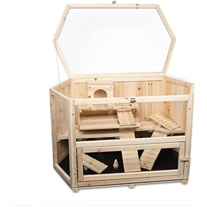 Клітка для хом'яка MATS з дерева, 90x55x55 см, для дому, клітка для дрібних тварин