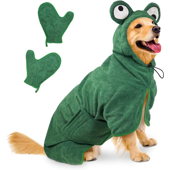 Рушник для собак JOOV E Dog Trockenmante - супер вбираючий, XL, Зелений Фрош