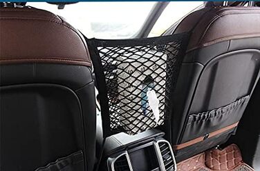 Сітчаста перегородка для собак у машину, універсальна для передніх сидінь, з 2 кишенями для зберігання