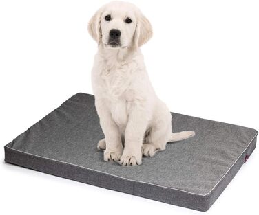 Матрац для собак BOUTIQUE ZOO XL 120x100x6 см, лежак з кодурою, сірий, для великих і малих порід, елегантний, легко прати