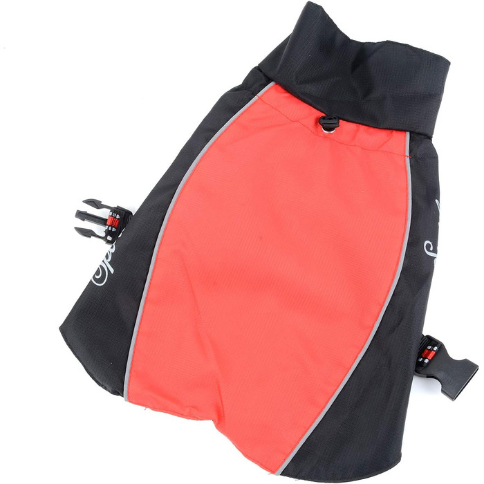 Водонепроникний дощовик для собак Ranphy середнього та великого розміру, з відбиваючими елементами, дихаючий, з захистом живота, для джек-рассел тер'єра, лабрадора, ультралегкий, безпечний, зелений, 6XL, зелено-чорний (3XL(обхват грудей:65см), червоно-чор